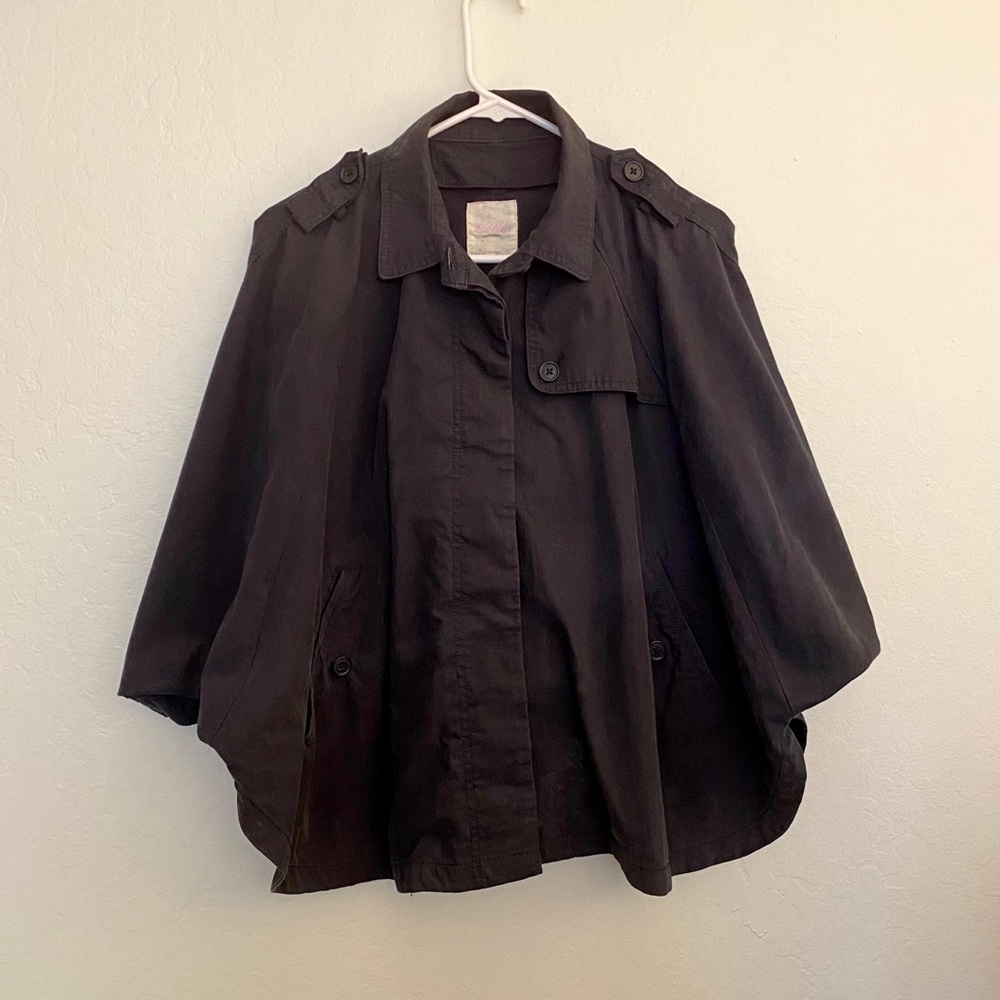 Poncho Silhouette Trench Jacket